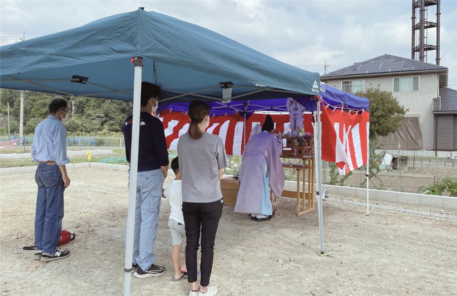 地鎮祭、地盤調査、着工